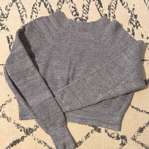 Free People Charcoal Crew Neck Sweater